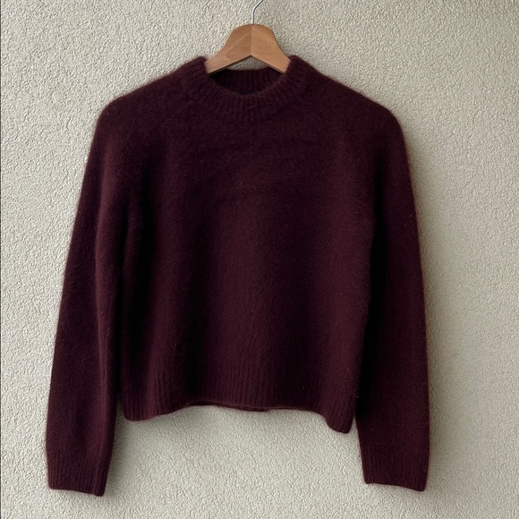 COS Sweaters - COS Merlot Cashmere Cropped Sweater